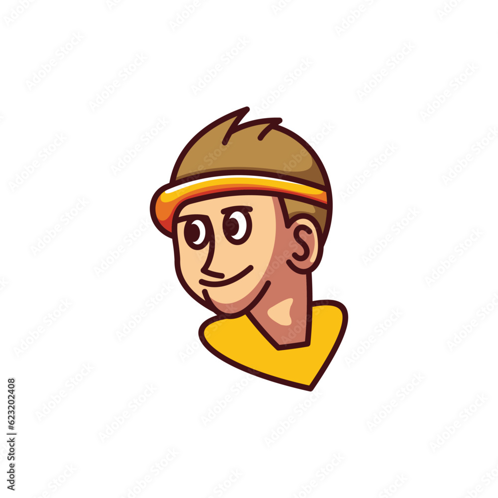 Boy Sport Mascot illustration vector design template