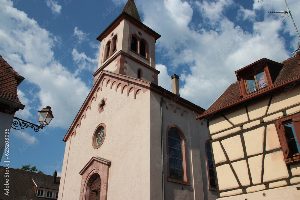 sainte-marguerite church in riquewihr in alsace (france) sainte-marguerite church in riquewihr in alsace (france)