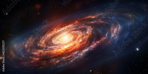 the spiral Andromeda Galaxy  vibrant colors  millions of twinkling stars  high definition  shot using Hubble Space Telescope  deep space exploration