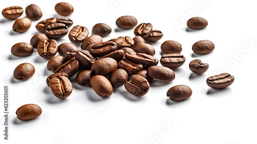 coffee beans isolated on white