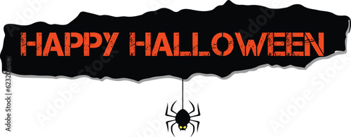 happy halloween day.appy Halloween calligraphy. banners party invitation.Vector illustration.happy halloween lettering calligraphy logo with pumpkin, bat and spider web