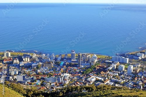 beautiful view of Sea Point, a town close to the ocean in Cape Town, South Africa