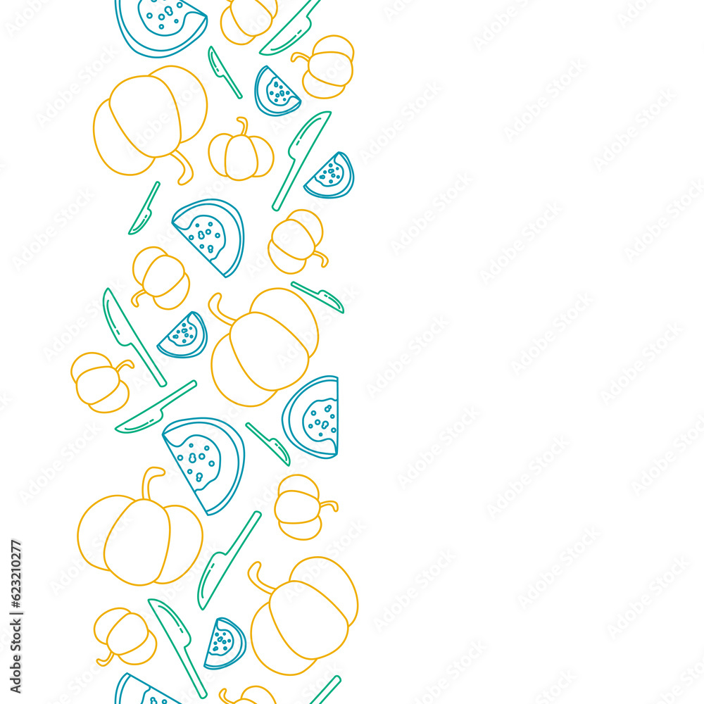 vertical colorful doodle line egg custard in pumpkin Thai dessert seamless pattern on white background. vector abstract illustration. vertical colorful doodle line egg custard in pumpkin Thai dessert seamless pattern on white background. vector abstract illustration.