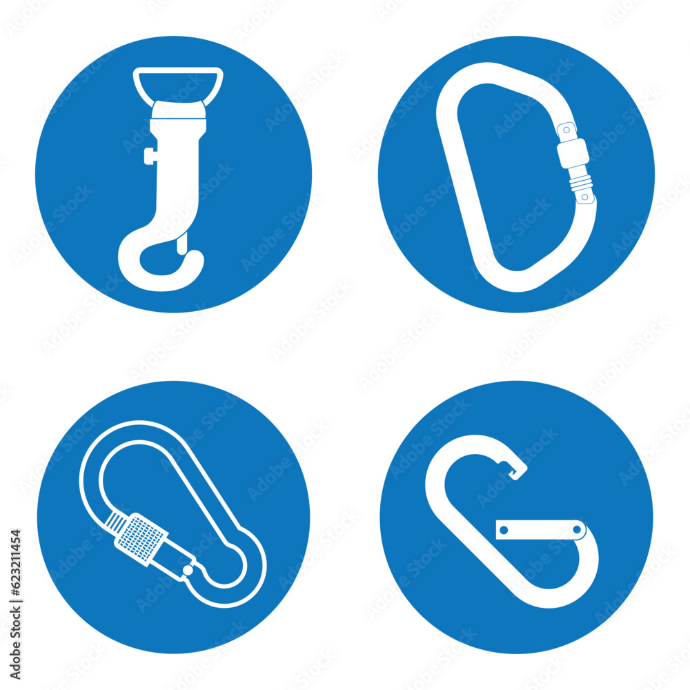Mountain equipment Carabiner icon Mountain equipment Carabiner icon