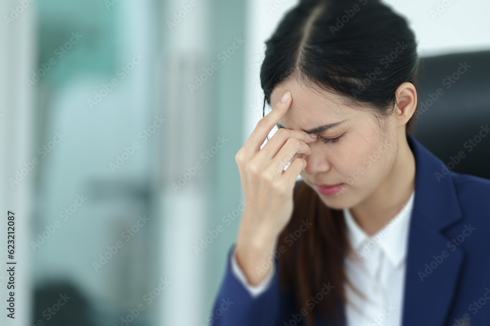 Female Struggling with occupational Stressed, Chronic migraine.. Female Struggling with occupational Stressed, Chronic migraine..