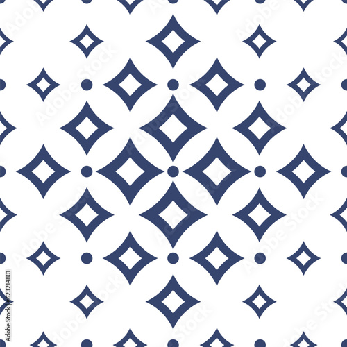 Vector. Seamless mediterranean geometric pattern, ornamental swatches. Talavera template. Portuguese Azulejo. Turkish decoration. Moroccan mosaic. Spanish porcelain. Ceramic dishes, folk ornament.