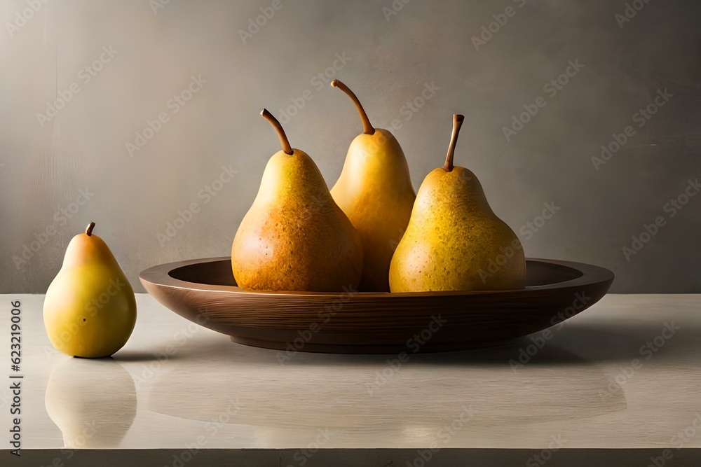 pears in a bowl generated AI