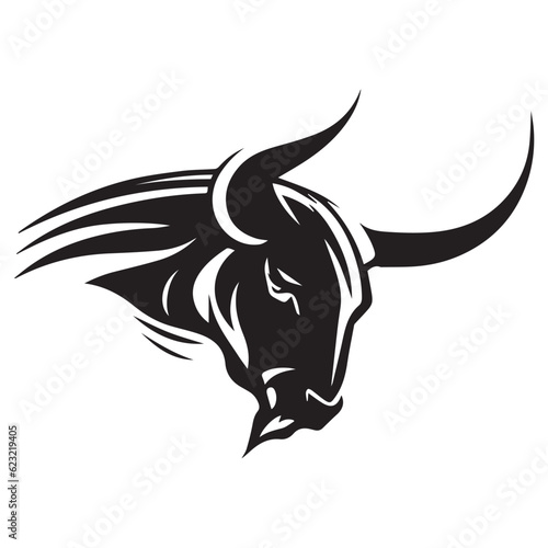 Bull vector image on a white background. Vector illustration silhouette © Cris