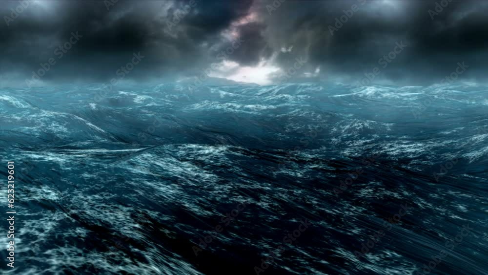 Really Stormy Sea in a 3D animation Really Stormy Sea in a 3D animation