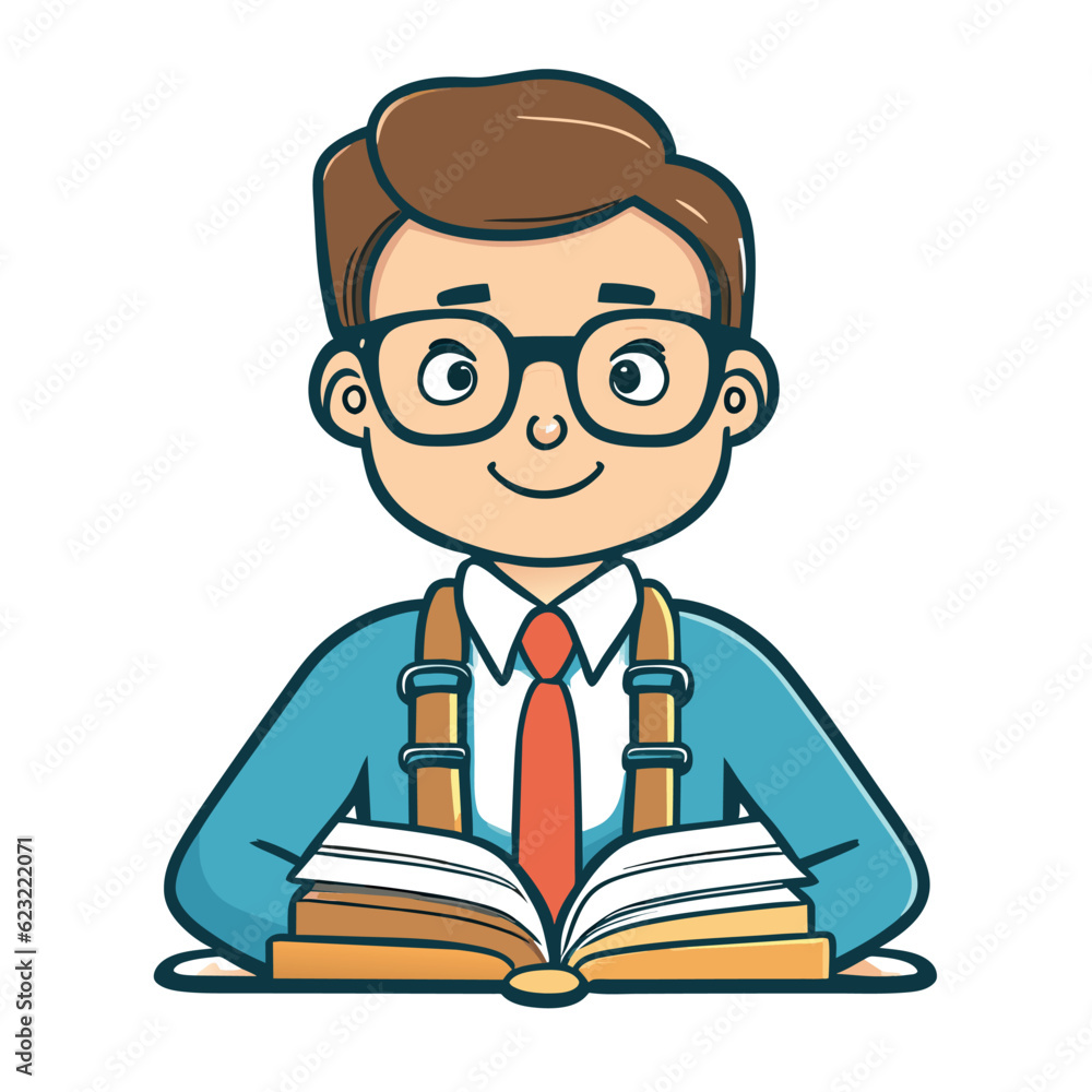 student, vector illustration cartoon