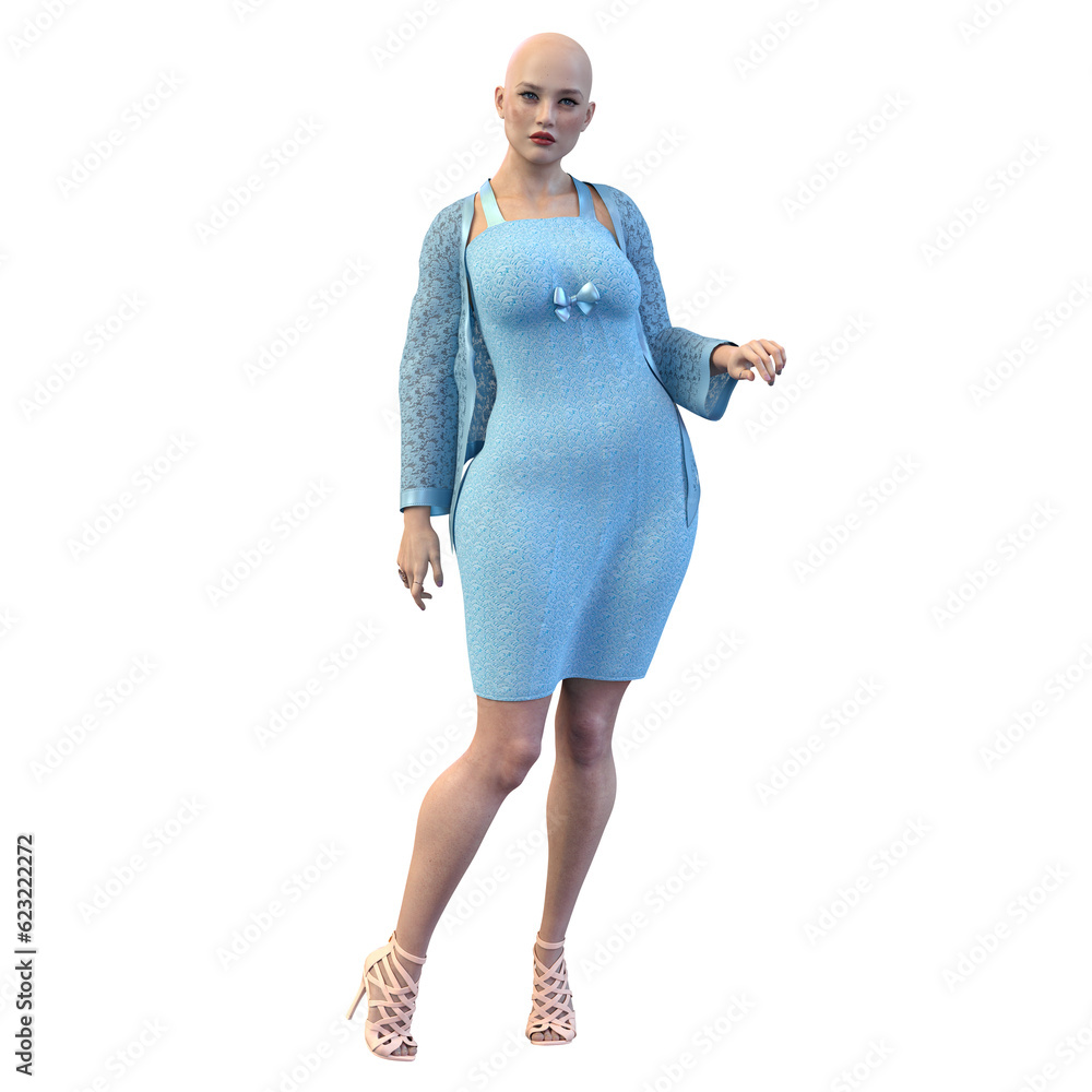 Φωτογραφία Woman on Isolated Background in Maroon Knee-Length Summer Dress with Strappy Hig