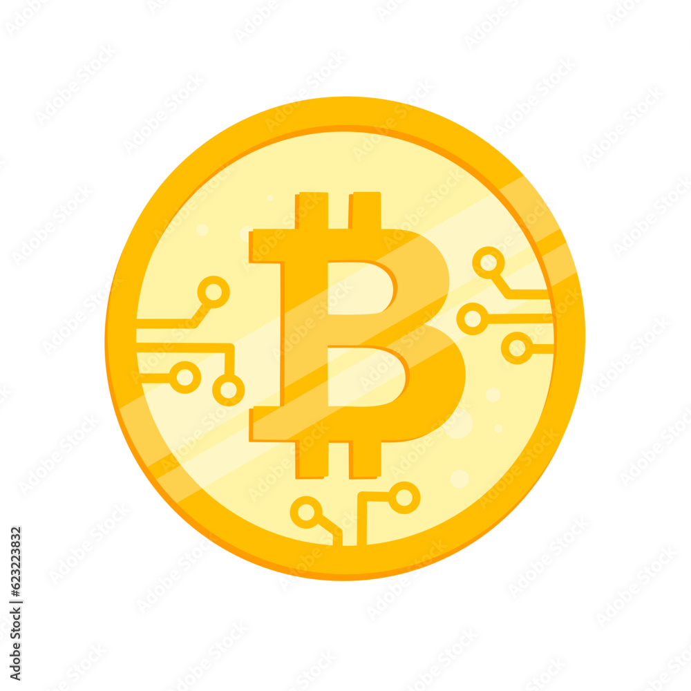 Obraz premium Bitcoin vector icon, sign of modern cryptocurrancy isolated
