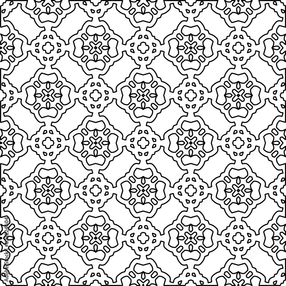 Texture with figures from lines. Black and white pattern for web page, textures, card, poster, fabric, textile. Monochrome graphic repeating design. Texture with figures from lines. Black and white pattern for web page, textures, card, poster, fabric, textile. Monochrome graphic repeating design.