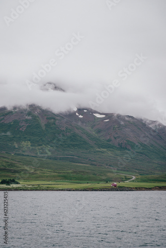 lake and mountains