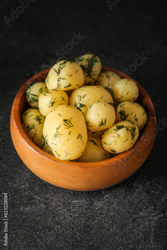 Boiled baby potatoes with f...