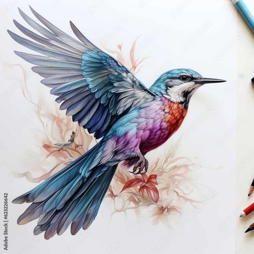 Obraz premium A flying bird.