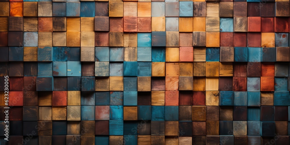 AI Generated. AI Generative. Wood brick blosk simple wooden elements. Geometric abstract pattern texture background pallette. Graphic Art AI Generated. AI Generative. Wood brick blosk simple wooden elements. Geometric abstract pattern texture background pallette. Graphic Art