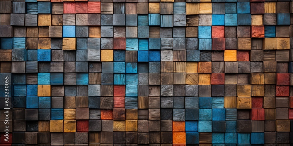 AI Generated. AI Generative. Wood brick blosk simple wooden elements. Geometric abstract pattern texture background pallette. Graphic Art AI Generated. AI Generative. Wood brick blosk simple wooden elements. Geometric abstract pattern texture background pallette. Graphic Art