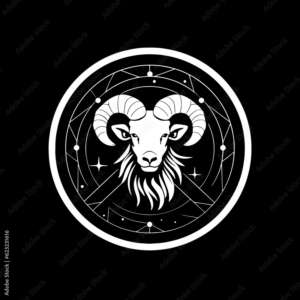 Aries Capricorn goat ram zodiac horoscope astrology twelve metaphysical sectors tattoo print Aries Capricorn goat ram zodiac horoscope astrology twelve metaphysical sectors tattoo print