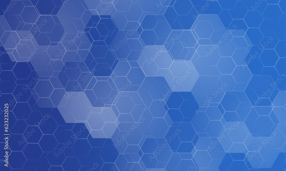 Blue hexagonal medical and healthcare background in vector illustration ...