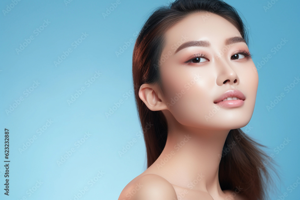 Beautiful smiling Asian model with natural makeup Beautiful smiling Asian model with natural makeup