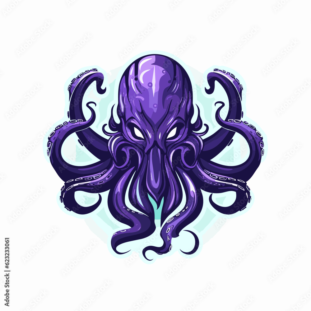 Esport vector logo octopus, octopus icon, octopus head, vector, sticker