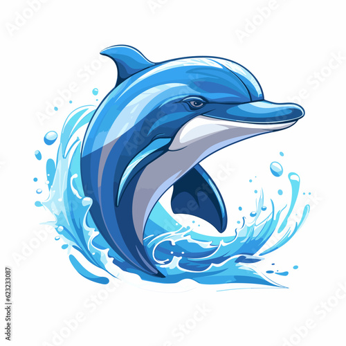 Esport vector logo dolphin, dolphin icon, dolphin head, vector, sticker