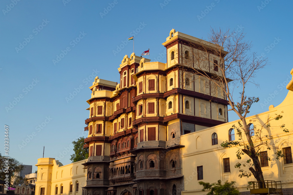 Rajwada, Indore, Madhya Pradesh. Also known as the Holkar Palace or Old Palace. Indian Architecture. Selective Focus.