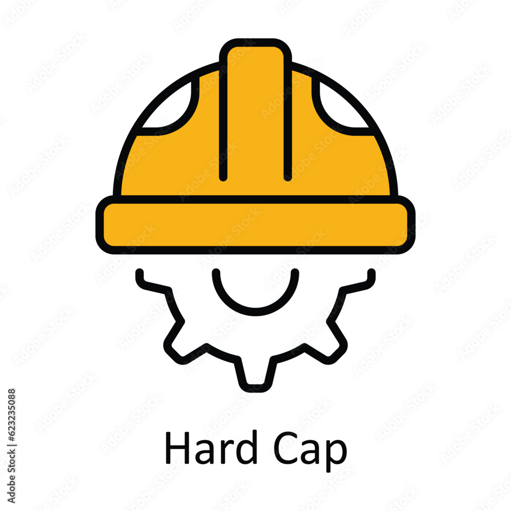 Hard Cap Filled Outline Icon Design illustration. Home Repair And Maintenance Symbol on White background EPS 10 File Hard Cap Filled Outline Icon Design illustration. Home Repair And Maintenance Symbol on White background EPS 10 File