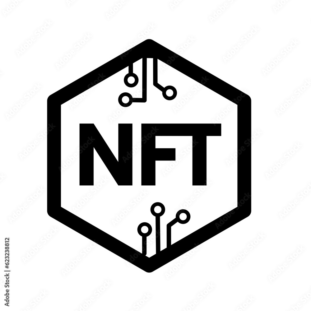 NFT Digital crypto art icon isolated NFT Digital crypto art icon isolated