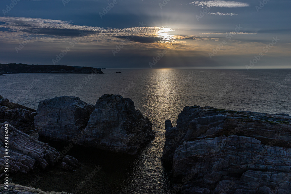 Fototapeta premium The sunsets on the Cantabrian coast of Spain are fabulous!