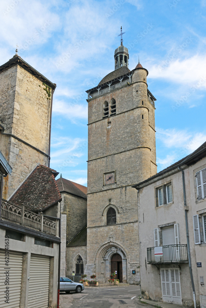 Notre Dame church of the Assumption in Orgelet , France