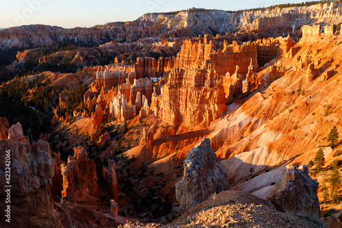 View from Sunset Point Overlook in Bryce Canyon National Park in Utah during spring.