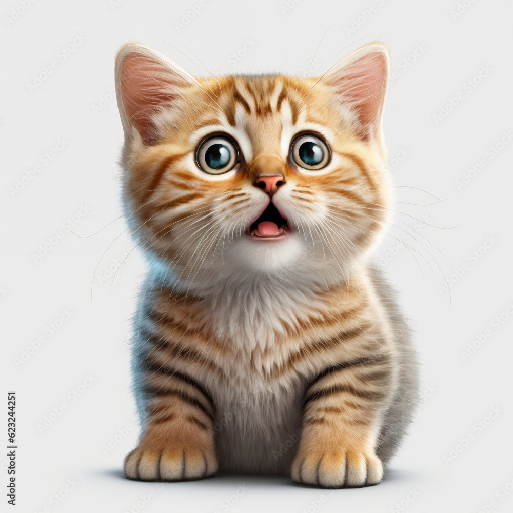 Obraz premium cute cat, cartoons bring laughter and warmth, captivating hearts with their endearing expressions and charming antics.