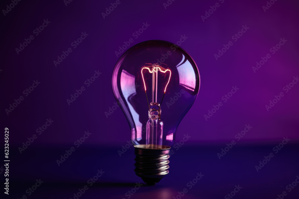 Purple Lightbulb on Purple background | Colorful Bulb on studio background wallpaper | modern smart bulb Purple Lightbulb on Purple background | Colorful Bulb on studio background wallpaper | modern smart bulb