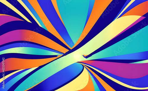 Wallpaper Mural Horizontal colorful abstract wave background with wave, firebrick and light sea green colors. can be used as texture, background or wallpaper,Generative AI Torontodigital.ca