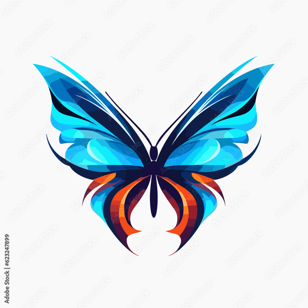 Esport vector logo butterfly, butterfly icon, butterfly head, vector, sticker
