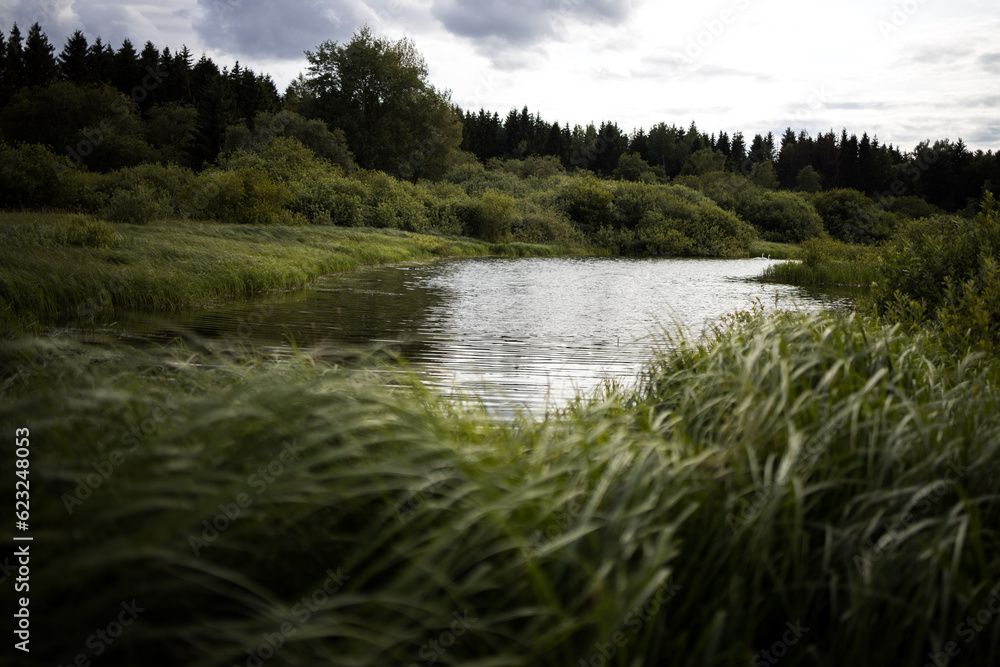 Fototapeta premium the german krombachtalsperre dam nature