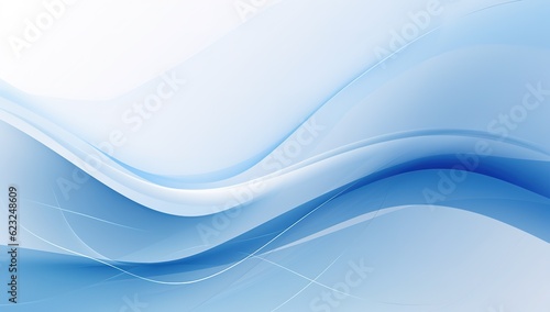 Serene blue abstract background with flowing lines