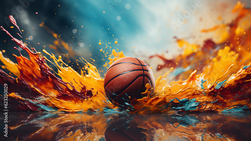 bola de basquete em arte abstrata  © Alexandre