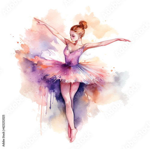 ballerina watercolor illustration 