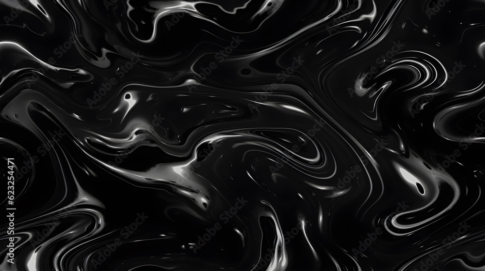 Obraz premium black and white abstract liquid background