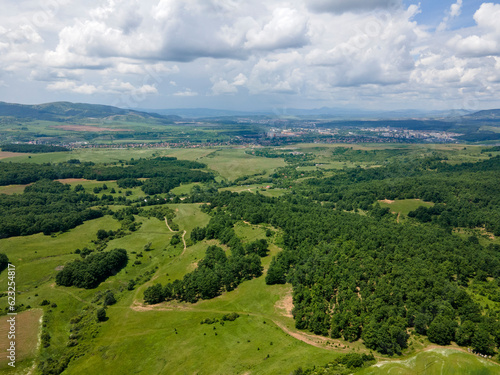 Aerial view of Vitosha Mountain near Village of Rudartsi   Bulgaria