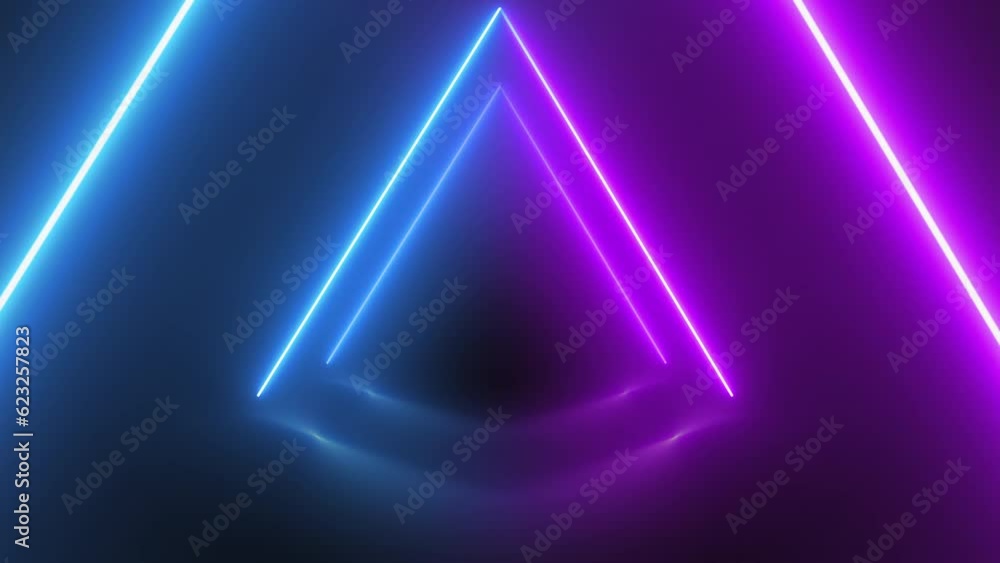 Flying Through Retro Corridor of Blue and Pink Neon Kooping Background Flying Through Retro Corridor of Blue and Pink Neon Kooping Background