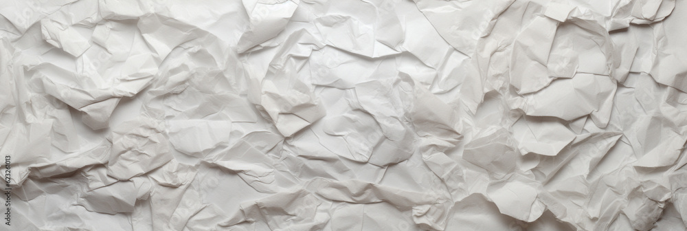 Crumpled white paper texture for the background. Generative ai. Crumpled white paper texture for the background. Generative ai.