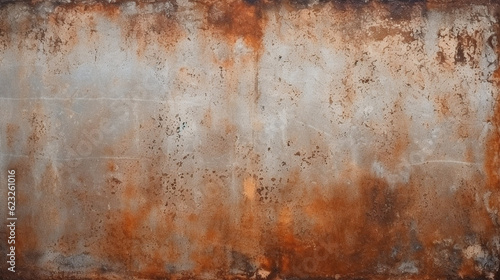 Brown rust wall textured surface or galvanized steel texture for the background. Generative ai.