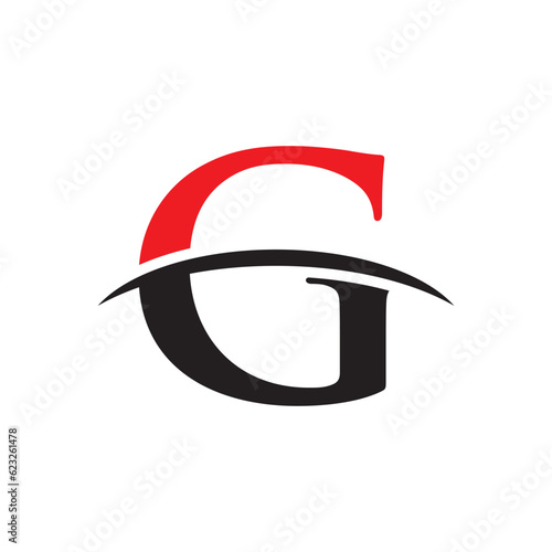 g letter icon Abstract horizon logo design photo