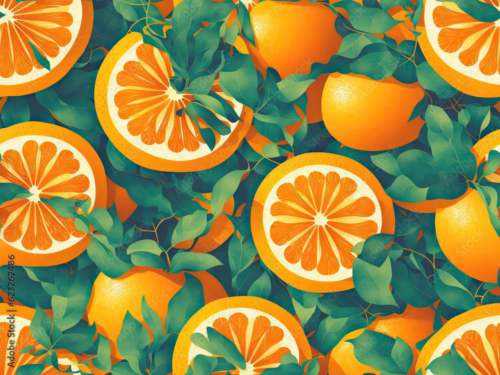 Seamless Patterns: citrus fruit Highly Detailed Seamless Patterns: citrus fruit Highly Detailed