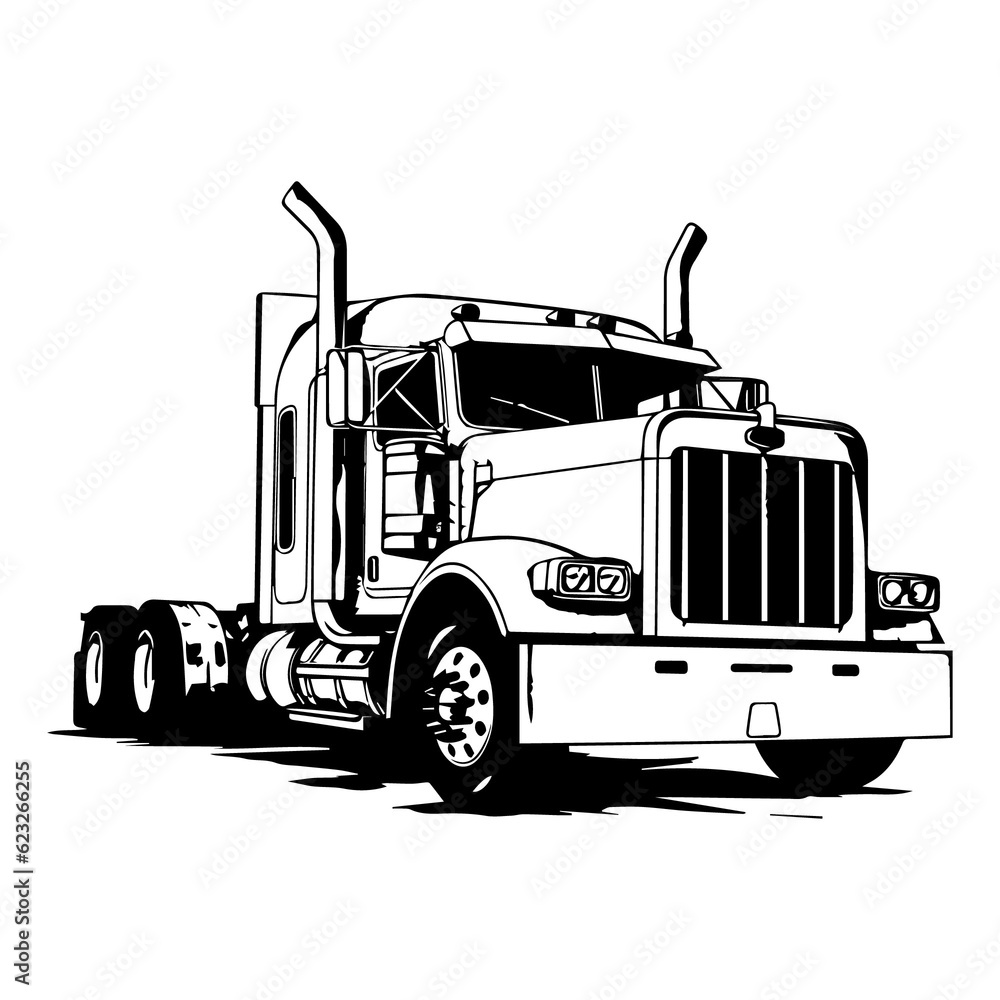 semi truck svg, truck driver svg, truck svg, trucker svg, American Flag