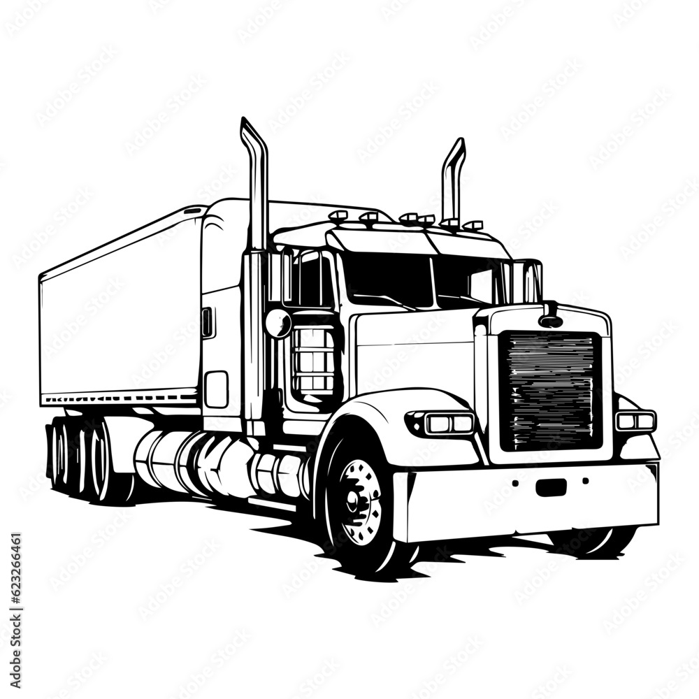 semi truck svg, truck driver svg, truck svg, trucker svg, American Flag